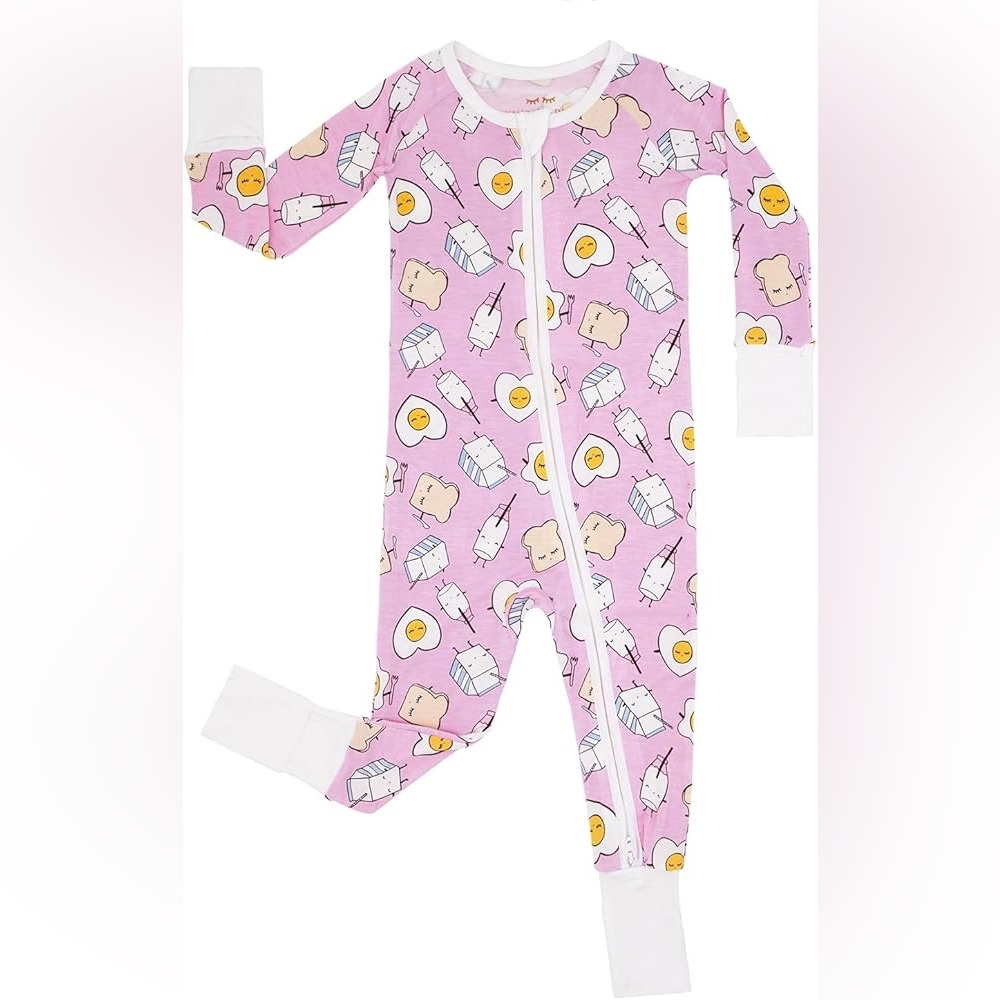 Little Sleepies Zippy one-piece sleeper in "Breakfast Buddies" • 0-3 Months